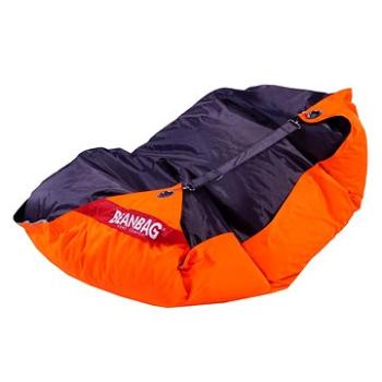 BeanBag Sedací pytel 189×140 duo fluo orange - licorice (BB189×140-fluoorange-licorice)