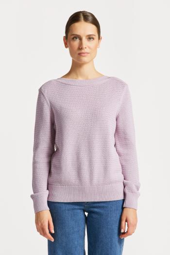 SVETR GANT COTTON TEXTURE BOAT NECK SOOTHING LILAC