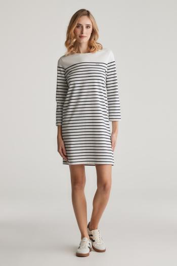 ŠATY GANT REG BRETON BRACELET SLEEVE DRESS EGGSHELL