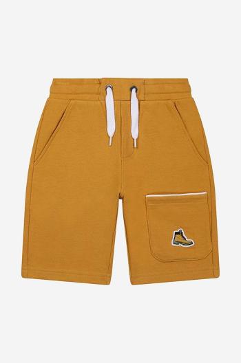 Dětské kraťasy Timberland Bermuda Shorts žlutá barva, hladké, nastavitelný pas