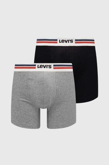 Boxerky Levi's 2-pack pánské, černá barva