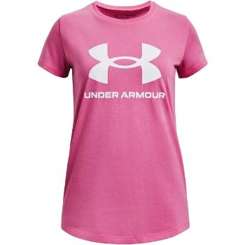 Under Armour LIVE SPORTSTYLE GRAPHIC SS Dívčí triko, růžová, velikost