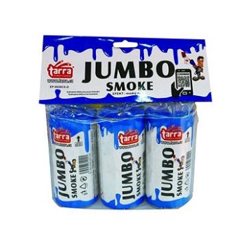 Dýmovnice - jumbo smoke -  modrá - 3ks - trhací pojistka (8595596319084)