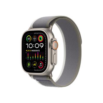 Apple Watch Ultra 2 49 mm Trail loop M/L smart hodinky Titanium/Green-Grey