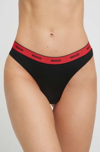 Tanga HUGO 3-pack černá barva, 50480150