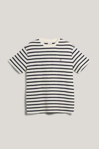 TRIČKO GANT WAFFLE STRIPE SS T-SHIRT CREAM
