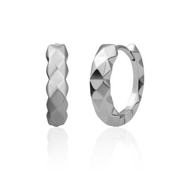 Sparkling Jewels Vícehranné stříbrné náušnice EAS29