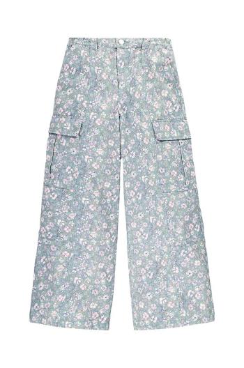 Dětské bavlněné kalhoty Levi's TWILL '94 BAGGY WIDE LEG tyrkysová barva, vzorované, 3EL019