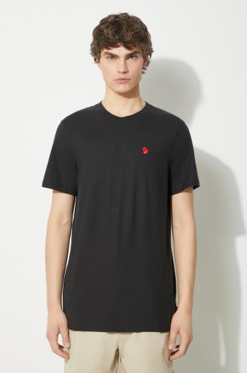 Tričko Fjallraven Hemp Blend T-shirt M pánské, čierna farba, s nášivkou, F12600215.550