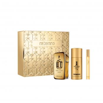 Rabanne Million Gold For Him dárková sada (parfémová voda 50 ml + deodorant 150 ml + cestovní sprej 10 ml)