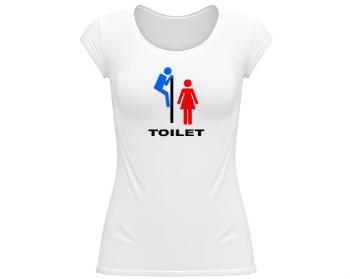 Dámské tričko velký výstřih Toilet