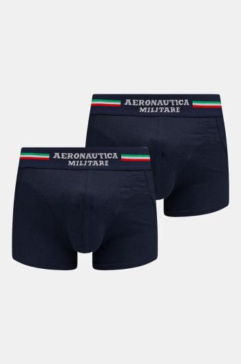 Boxerky Aeronautica Militare (2-pack) pánské, tmavomodrá barva, AM1UBX001