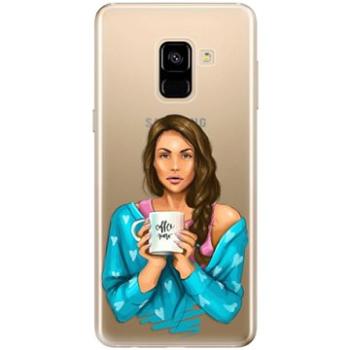 iSaprio Coffe Now - Brunette pro Samsung Galaxy A8 2018 (cofnobru-TPU2-A8-2018)