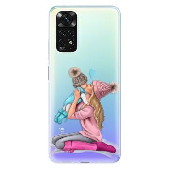 Odolné silikonové pouzdro iSaprio - Kissing Mom - Blond and Boy - Xiaomi Redmi Note 11 / Note 11S