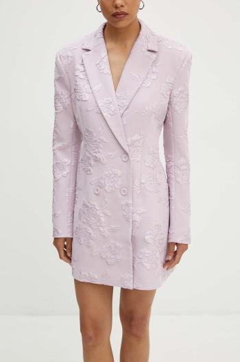 Šaty Rotate Jacquard Blazer růžová barva, mini, 1127681433