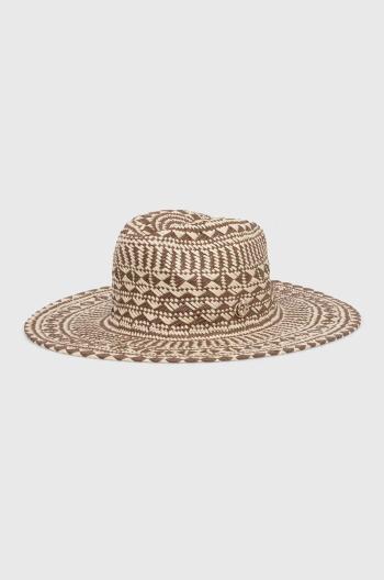 Klobouk Guess FEDORA hnědá barva, AW9495 COT01