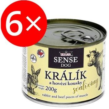 Falco Sense Dog králík a hovězí 6 × 200 g (8594725086071)