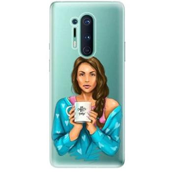 iSaprio Coffe Now - Brunette pro OnePlus 8 Pro (cofnobru-TPU3-OnePlus8p)