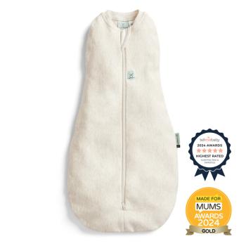 ERGOPOUCH Zavinovačka a pytel na spaní 2v1 Cocoon Oatmeal Marle 6-12 m, 8-10 kg, 0,2 tog