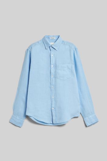 KOŠILE GANT REG GMNT DYED LINEN SHIRT CAPRI BLUE