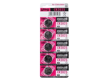 Baterie CR2025 MAXELL lithiová  5ks / blistr