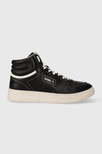 Kožené sneakers boty Karl Lagerfeld KREW KC černá barva, KL53043