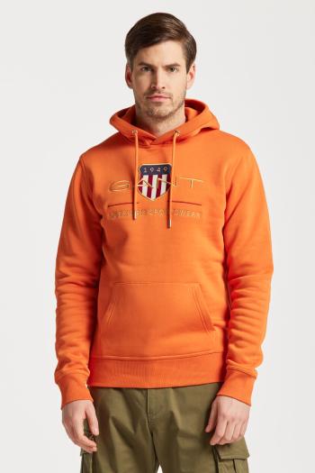 MIKINA GANT ARCHIVE SHIELD HOODIE PUMPKIN ORANGE