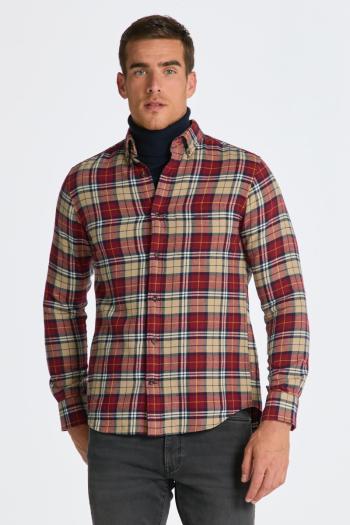 KOŠILE GANT REG FLANNEL CHECK SHIRT PLUMPED RED