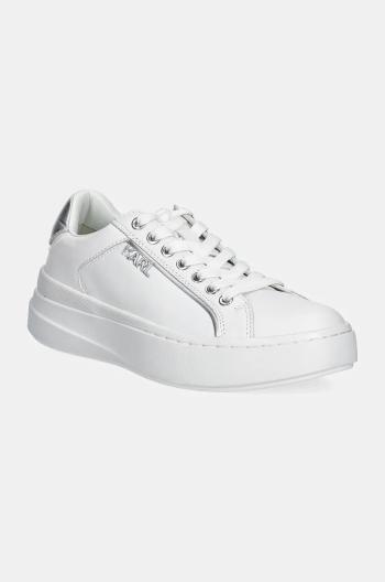 Kožené sneakers boty Karl Lagerfeld KRONOS bílá barva, KL64020