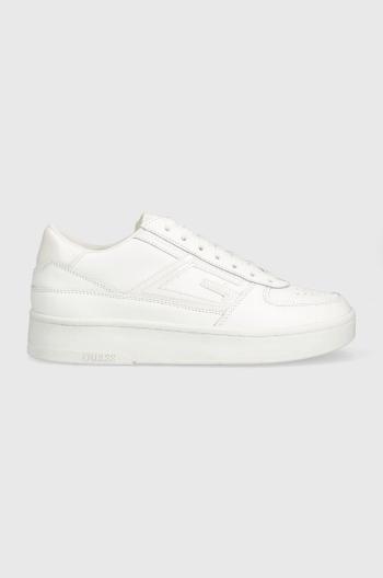 Kožené sneakers boty Guess FL7SIL LEA12 bílá barva, SILINA