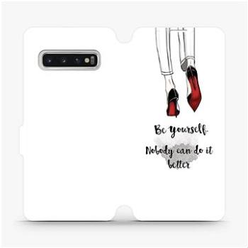 Flipové pouzdro na mobil Samsung Galaxy S10 - M046P Be yourself (5903226810895)