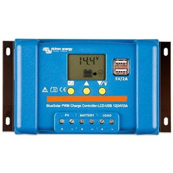 Victron Energy Solární regulátor BlueSolar PWM-LCD&USB 12/24V-5A (SCC010005050)