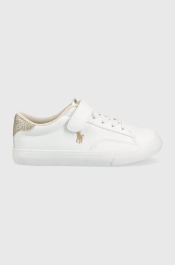 Dětské sneakers boty Polo Ralph Lauren bílá barva