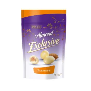 POEX Almond Exclusive Mandle v bílé čokoládě s vaječným likérem 150 g