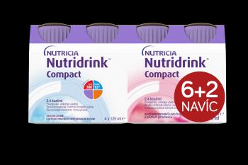 Nutridrink Compact 6+2 s příchutí neutral-jahoda 8x125 ml