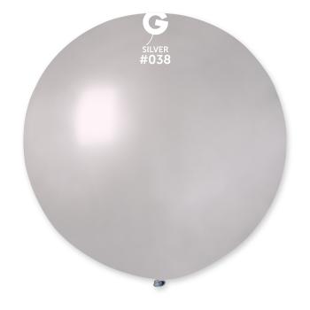 Svet balonku Kulatý metalický balonek 80 cm stříbrný