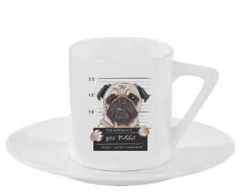 Espresso hrnek s podšálkem 100ml bad puggy