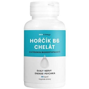 MOVit Hořčík B6 Chelát 100 mg, 90 veganských kapslí (8594202100023)