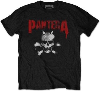 Pantera Tričko Horned Skull Stencil Unisex Black M