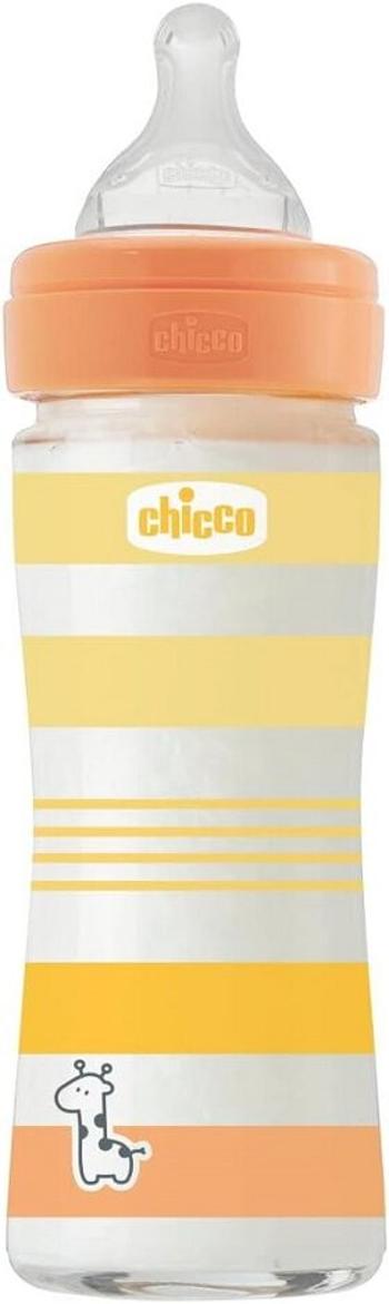 CHICCO Láhev kojenecká sklo Well-being silikon 240 ml uni