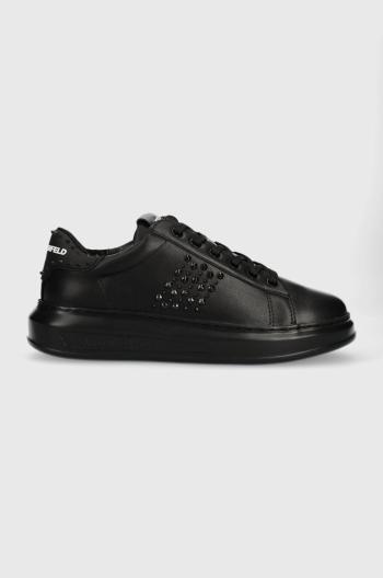 Kožené sneakers boty Karl Lagerfeld KAPRI MENS černá barva, KL52574