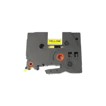 Kompatibilní páska s Brother FLE-6511 / FLC-62511, 45 x 21 mm, 72 ks, černý tisk / žlutý podklad