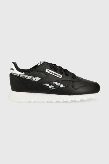 Dětské sneakers boty Reebok Classic CL LTHR černá barva