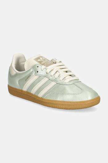 Kožené sneakers boty adidas Originals Samba OG W tyrkysová barva, IG1965