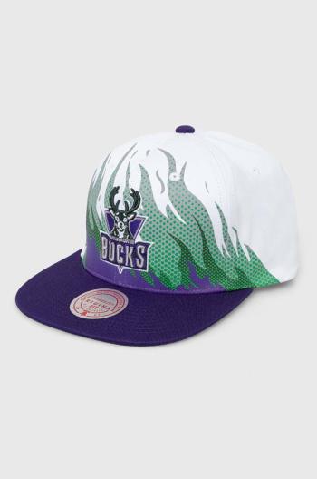 Bavlněná baseballová čepice Mitchell&Ness MILWAUKEE BUCKS bílá barva