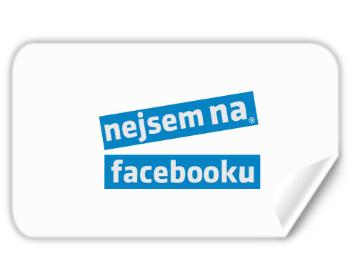 Samolepky obdelník Nejsem na Facebooku