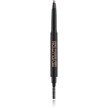 Makeup Revolution Duo Brow Definer precíz szemöldökceruza árnyalat Light Brown 0.15 g