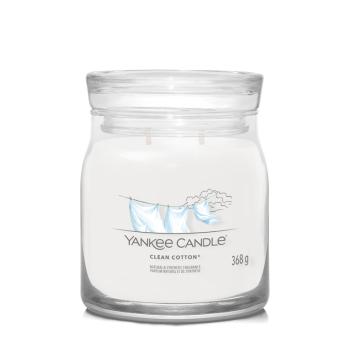 Yankee Candle Aromatická svíčka Signature sklo střední Clean Cotton 368 g