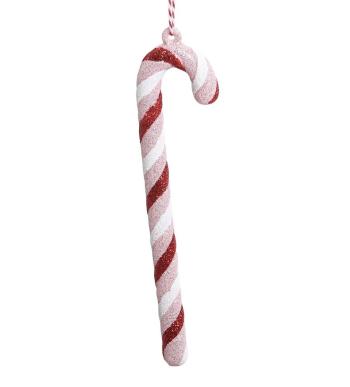 Růžová vánoční ozdoba cukrová hůl Candy Cane - 4*1*17 cm 52078507