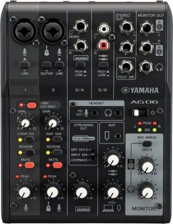 Yamaha AG06 MK2 BK Analogový mixpult